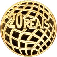 Brazil coin 20 Reais - World Cup Soccer (1994) reverse reverse of 20 Reais - World Cup Soccer (1994) coin with KM# 639 from Brazil. Inscription: 20 REAIS