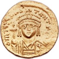 Byzantine Empire coin 1 Solidus - Tiberius Constantinus - Constantinopolis mint (578 - 582) obverse obverse of 1 Solidus - Tiberius Constantinus - Constantinopolis mint (578 - 582) coin with SB# 422 from Byzantine Empire. Inscription: Dm TIb CONS-TANT P P AVI