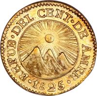 Central American Republic coin 1/2 Escudo (1824 - 1843) obverse obverse of 1/2 Escudo (1824 - 1843) coin with KM# 5 from Central American Republic.