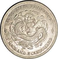 China coin 7 Mace and 2 Candareens - Guangxu (1903) reverse reverse of 7 Mace and 2 Candareens - Guangxu (1903) coin with Y# 92 from China. Inscription: FUNG-TIEN PROVINCE 7 MACE AND 2 CANDAREENS