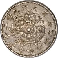 obverse of 1 Dollar - Guangxu (1898 - 1899) coin with Y# 87 from China.