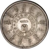 reverse of 1 Dollar - Guangxu (1898 - 1899) coin with Y# 87 from China.