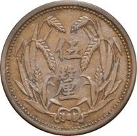 China coin 5 Li - Jidong Bank (1937) reverse reverse of 5 Li - Jidong Bank (1937) coin with Y# 516 from China.