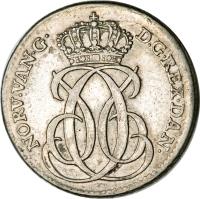 obverse of 12 Skilling - Christian VI (1740) coin with KM# 4 from Danish West Indies.