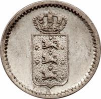 obverse of 10 Skillings - Christian VIII (1840 - 1847) coin with KM# 16 from Danish West Indies.