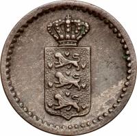 Danish West Indies coin 2 Skilling - Christian VIII (1847) obverse obverse of 2 Skilling - Christian VIII (1847) coin with KM# 18 from Danish West Indies.