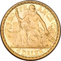 Danish West Indies coin 4 Daler - Christian IX (1904 - 1905) reverse reverse of 4 Daler - Christian IX (1904 - 1905) coin with KM# 72 from Danish West Indies.