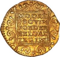 Dutch Republic coin 1 Ducat (1600 - 1794) reverse reverse of 1 Ducat (1600 - 1794) coin with KM# 7 from Dutch Republic. Inscription: MO.ORD PROVIN FOEDER BELGAD LEGIMP FOEDER BELGAD LEGIMP