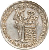 Dutch Republic coin 1 Ducat (1672 - 1794) obverse obverse of 1 Ducat (1672 - 1794) coin with KM# 52 from Dutch Republic. Inscription: MO NO ARG PRO : CON FOE BELG COM ZEEL