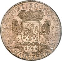 Dutch Republic coin 1 Ducaton (1670 - 1793) reverse reverse of 1 Ducaton (1670 - 1793) coin with KM# 57 from Dutch Republic. Inscription: CONCORDIA RES PARVÆ CRESCUNT