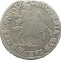 Dutch Republic coin 6 Stuiver (1690 - 1696) reverse reverse of 6 Stuiver (1690 - 1696) coin with KM# 48 from Dutch Republic. Inscription: CONCORDIA RES PARVAE CRESCVNT