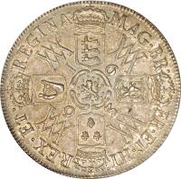 England coin 1/2 Crown - William & Mary (1691 - 1693) reverse reverse of 1/2 Crown - William & Mary (1691 - 1693) coin with SP# 3436 from England. Inscription: MAG · BR FR · ET · HIB · REX · ET REGINA 1 6 9 3 WM WM WM WM