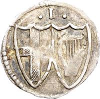 England coin 1 Penny - The Commonwealth of England (1649 - 1660) reverse reverse of 1 Penny - The Commonwealth of England (1649 - 1660) coin with SP# 3222 from England. Inscription: · I ·