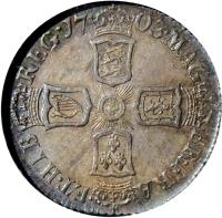 England coin 6 Pence - Anne (1703 - 1707) reverse reverse of 6 Pence - Anne (1703 - 1707) coin with SP# 3590 from England. Inscription: MAG · BR · FRA · ET · HIB REG · 17 03 ·