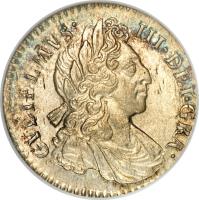 England coin 4 Pence - William III - Maundy Coinage (1697 - 1702) obverse obverse of 4 Pence - William III - Maundy Coinage (1697 - 1702) coin with SP# 3549 from England. Inscription: GVLIELMVS · III · DEI · GRA ·