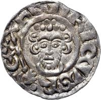 England coin 1 Penny - John - Short Cross (1204 - 1209) obverse obverse of 1 Penny - John - Short Cross (1204 - 1209) coin with SP# 1352 from England. Inscription: hЄNRICVS R | ЄX