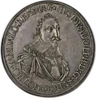 German States coin 1 Thaler - Gustav II Adolf - Swedish Occupation (1632) obverse obverse of 1 Thaler - Gustav II Adolf - Swedish Occupation (1632) coin with KM# A68 from German States. Inscription: GVSTAV:ADOLPH:D:G · SVECO:GOTHO:VANDALO:REX · MAG
