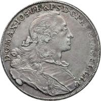 German States coin 1 Conventionsthaler - Maximilian III Joseph (1753 - 1759) obverse obverse of 1 Conventionsthaler - Maximilian III Joseph (1753 - 1759) coin with KM# 501 from German States.
