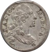 German States coin 12 Kreuzer - Maximilian III Joseph (1747 - 1765) obverse obverse of 12 Kreuzer - Maximilian III Joseph (1747 - 1765) coin with KM# 488 from German States.