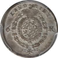 German States coin 6 Kreuzer - Maximilian III Joseph (1745 - 1767) reverse reverse of 6 Kreuzer - Maximilian III Joseph (1745 - 1767) coin with KM# 479 from German States.