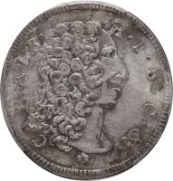 obverse of 30 Kreuzer - Karl Albrecht (1726 - 1732) coin with KM# 402 from German States. Inscription: CAR · ALB H · I · B · C · &