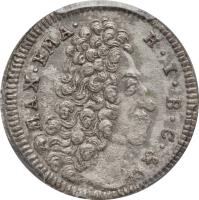 German States coin 3 Kreuzer - Maximilian II Emanuel (1715 - 1724) obverse obverse of 3 Kreuzer - Maximilian II Emanuel (1715 - 1724) coin with KM# 383 from German States. Inscription: MAX · EMA · H · I · B · C · &