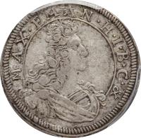 obverse of 3 Kreuzer - Maximilian II Emanuel (1695 - 1698) coin with KM# 367 from German States. Inscription: MAX · EMAN · H · I · B · C · &