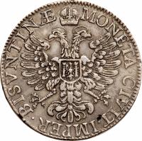German States coin 1 Thaler - Karl V (1658 - 1667) reverse reverse of 1 Thaler - Karl V (1658 - 1667) coin with BD# 1295 from German States.