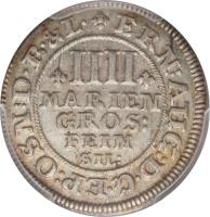 German States coin 4 Mariengroschen - Ernst August (1681 - 1686) obverse obverse of 4 Mariengroschen - Ernst August (1681 - 1686) coin with KM# 277 from German States.