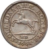 German States coin 4 Mariengroschen - Ernst August (1681 - 1686) reverse reverse of 4 Mariengroschen - Ernst August (1681 - 1686) coin with KM# 277 from German States.