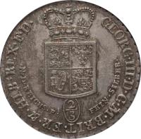 German States coin 24 Mariengroschen - George III (1761 - 1800) obverse obverse of 24 Mariengroschen - George III (1761 - 1800) coin with KM# 341 from German States. Inscription: GEORG.III.D.G.M.BRIT.FR.&.HIB.REX.F.D. N.D.REICHS.F.(2/3)FEIN.SILBER.