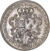 German States coin 1 Thaler - George II (1745 - 1752) obverse obverse of 1 Thaler - George II (1745 - 1752) coin with KM# 292 from German States.