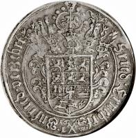 German States coin 1 Thaler - Friderich (1637 - 1643) reverse reverse of 1 Thaler - Friderich (1637 - 1643) coin with KM# 146 from German States.