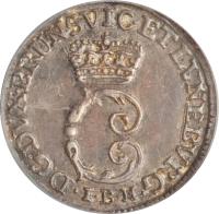 obverse of 2 Mariengroschen - Karl I (1735 - 1780) coin with KM# 859 from German States. Inscription: D.G.DUX.BRUNSVIC.ET LUNEBURG C ibh