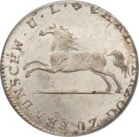 German States coin 1/12 Thaler - Karl II (1823 - 1830) obverse obverse of 1/12 Thaler - Karl II (1823 - 1830) coin with KM# 1104 from German States. Inscription: CARL HERZOG ZU BRAUNSCHW.U.LUEN