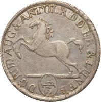obverse of 24 Mariengroschen - Rudolf August / Anton Ulrich (1694 - 1705) coin with KM# 615 from German States.