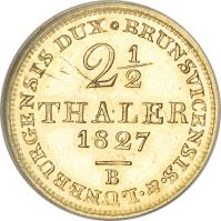 German States coin 2 1/2 Thaler - George IV (1821 - 1830) reverse reverse of 2 1/2 Thaler - George IV (1821 - 1830) coin with KM# 130 from German States.