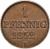 reverse of 1 Pfennig - Georg V (1852) coin with KM# 216 from German States. Inscription: 1 PFENNIG 1852 B