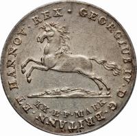 German States coin 16 Gute Groschen - George IV (1822 - 1830) obverse obverse of 16 Gute Groschen - George IV (1822 - 1830) coin with KM# 138 from German States.