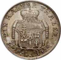 reverse of 1/2 Thaler - Wilhelm IX (1789) coin with KM# 534 from German States.