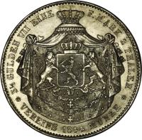 German States coin 2 Thaler / 3 1/2 Gulden - Ludwig II (1844) reverse reverse of 2 Thaler / 3 1/2 Gulden - Ludwig II (1844) coin with KM# 320 from German States. Inscription: 3 1/2 GULDEN VII EINE F. MARK 2 THALER VEREINS 1844 MÜNZE