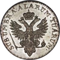German States coin 1/2 Reichsthaler - Friederike Auguste Sophie (1798) obverse obverse of 1/2 Reichsthaler - Friederike Auguste Sophie (1798) coin with KM# 109 from German States. Inscription: SUB · UMBRA · ALARUM · TUARUM ·