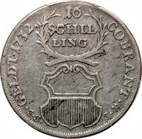 German States coin 16 Schilling - Adolf Friedrich (1731 - 1758) reverse reverse of 16 Schilling - Adolf Friedrich (1731 - 1758) coin with KM# 153 from German States. Inscription: COURANT GELDT 1732 16 SCHIL LING