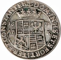 German States coin 1/3 Thaler - Franz Maximilian & Heinrich Franz (1670 - 1673) reverse reverse of 1/3 Thaler - Franz Maximilian & Heinrich Franz (1670 - 1673) coin with KM# 125 from German States.