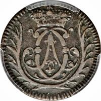 German States coin 4 Pfennig - Clemens August (1748 - 1755) obverse obverse of 4 Pfennig - Clemens August (1748 - 1755) coin with KM# 179 from German States. Inscription: LANDT MUNTZ HOCHFURST MUNST III PFEN. 1754