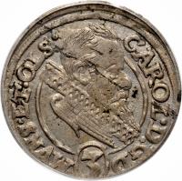 German States coin 3 Kreuzer - Karl II (1611 - 1616) obverse obverse of 3 Kreuzer - Karl II (1611 - 1616) coin with KM# 5 from German States.