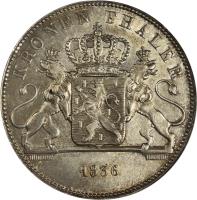 reverse of 1 Thaler - Wilhelm (1831 - 1837) coin with KM# 54 from German States.
