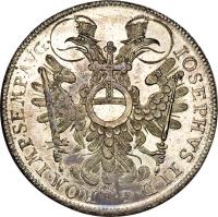 German States coin 1 Conventionsthaler - Joseph II (1767 - 1776) obverse obverse of 1 Conventionsthaler - Joseph II (1767 - 1776) coin with KM# 359 from German States. Inscription: IOSEPHVS II D G ROM IMP SEMP AVG