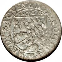 German States coin 3 Kreuzer - Rudolf II / Johann I (1600 - 1604) reverse reverse of 3 Kreuzer - Rudolf II / Johann I (1600 - 1604) coin with KM# 2 from German States.