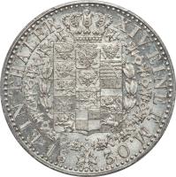 German States coin 1 Reichsthaler - Friedrich Wilhelm III (1828 - 1840) reverse reverse of 1 Reichsthaler - Friedrich Wilhelm III (1828 - 1840) coin with KM# 419 from German States. Inscription: EIN THALER XIV.EINE F. M. 18 28